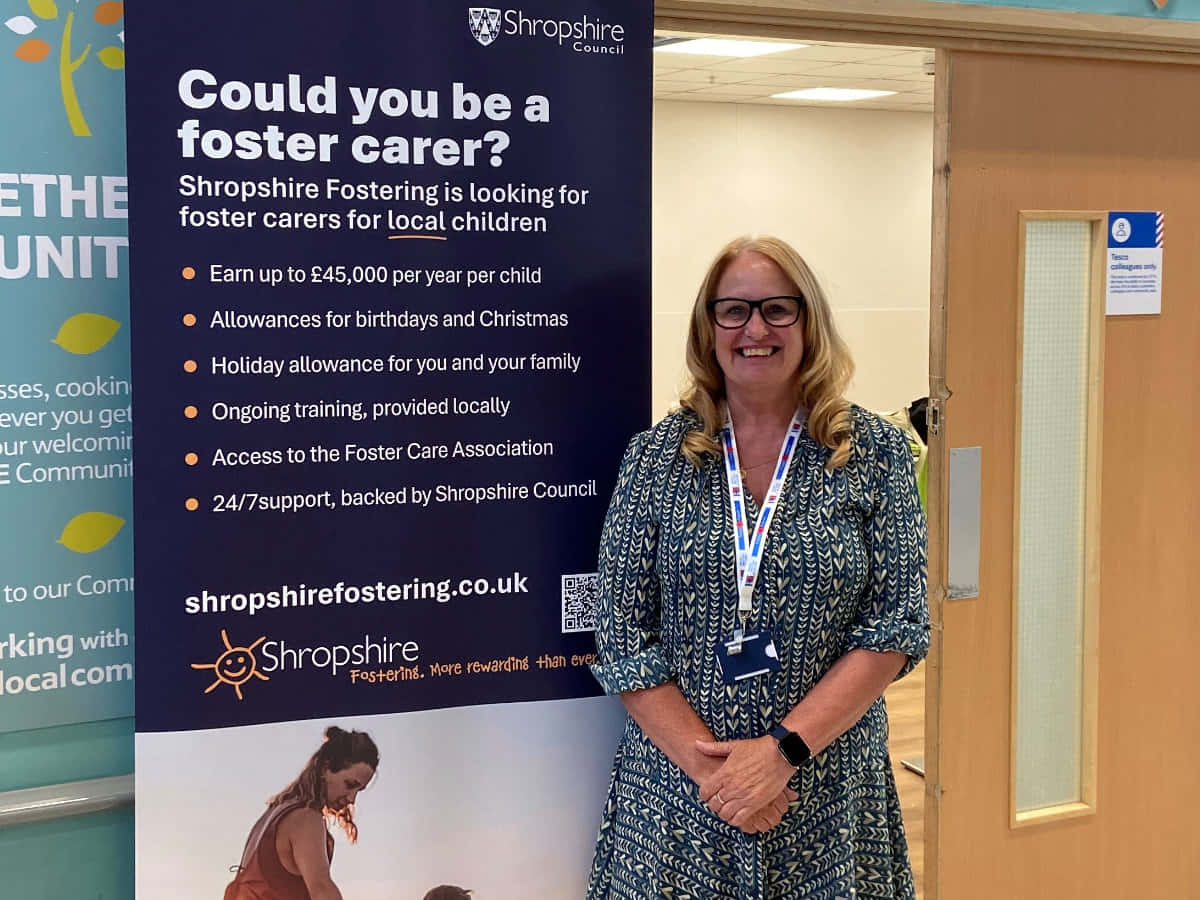 Shropshire Fostering team member at a fostering recruitment event